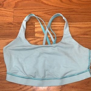 Lululemon stripped sports bra size 12
